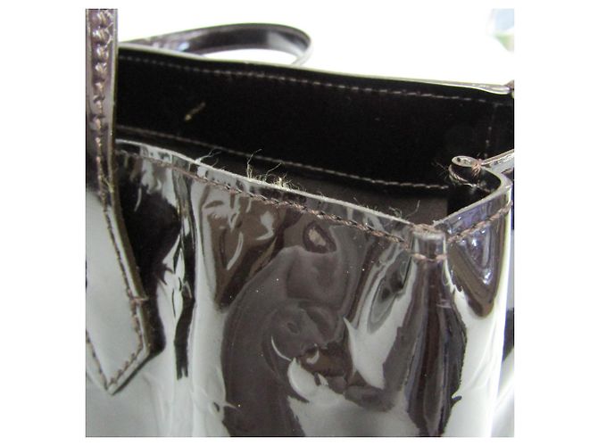 Borsa Louis Vuitton Monogram Vernis Wilshire PM Bordò - vista 10