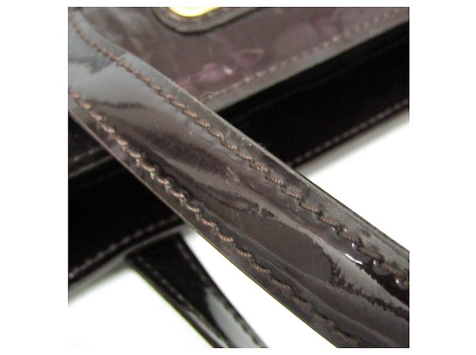 Borsa Louis Vuitton Monogram Vernis Wilshire PM Bordò - vista 13