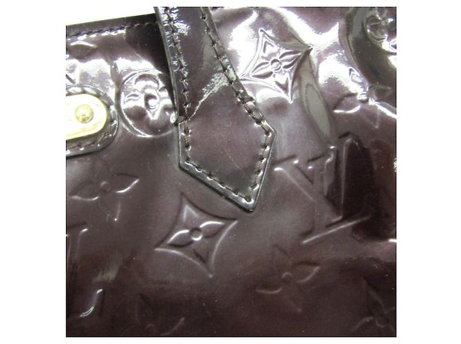 Borsa Louis Vuitton Monogram Vernis Wilshire PM Bordò - vista 7