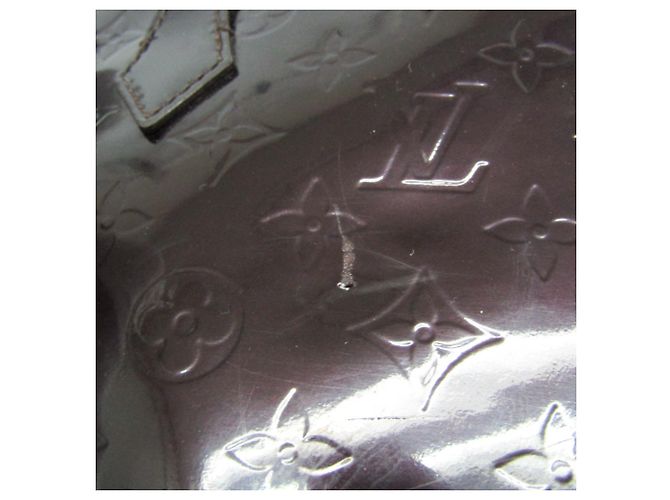 Borsa Louis Vuitton Monogram Vernis Wilshire PM Bordò - vista 8