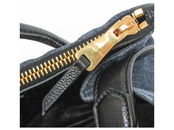 Borsa BIKER RN1032 di Miu Miu Blu - vista 10