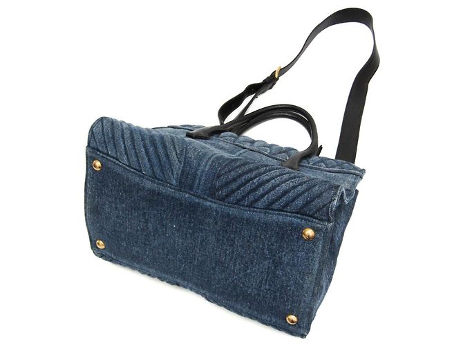 Borsa BIKER RN1032 di Miu Miu Blu - vista 2