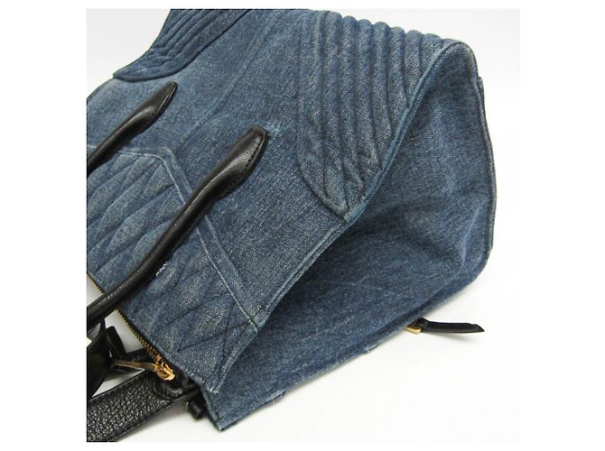 Borsa BIKER RN1032 di Miu Miu Blu - vista 5
