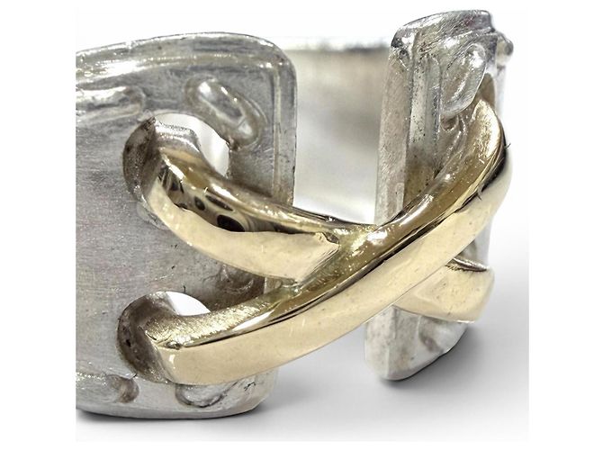Ring Anello Vintage Messico Hermès Argento D'oro - vista 5