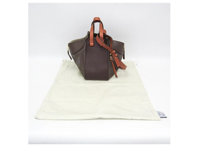 Borsa a mano Loewe Hammock Small per donne Marrone Viola scuro Cammello - vista 2