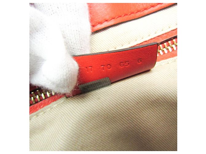 Zaino in pelle e suede arancione Chloé Faye per donne - vista 14