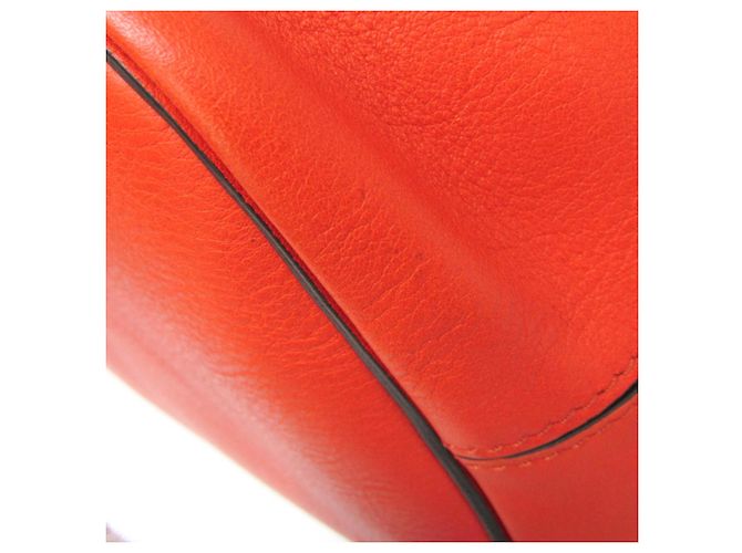 Zaino in pelle e suede arancione Chloé Faye per donne - vista 5