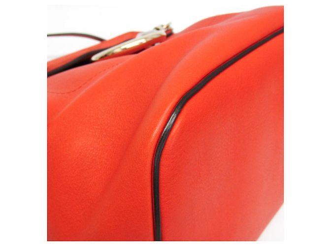 Zaino in pelle e suede arancione Chloé Faye per donne - vista 6