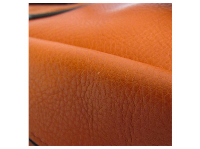 Zaino in pelle e suede arancione Chloé Faye per donne - vista 7