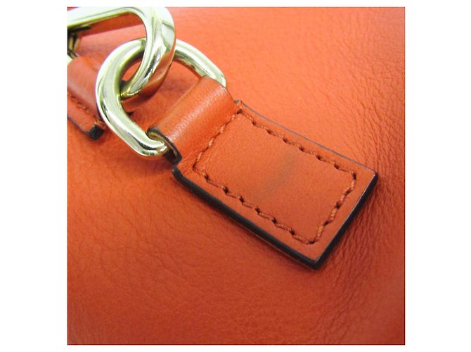 Zaino in pelle e suede arancione Chloé Faye per donne - vista 8