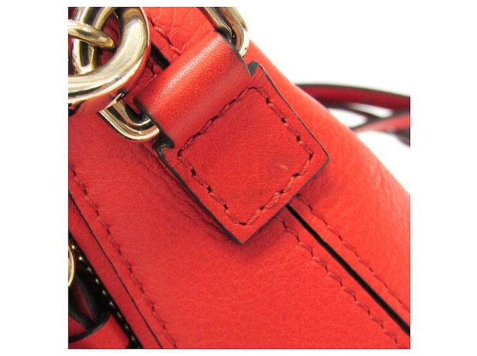 Zaino in pelle e suede arancione Chloé Faye per donne - vista 9
