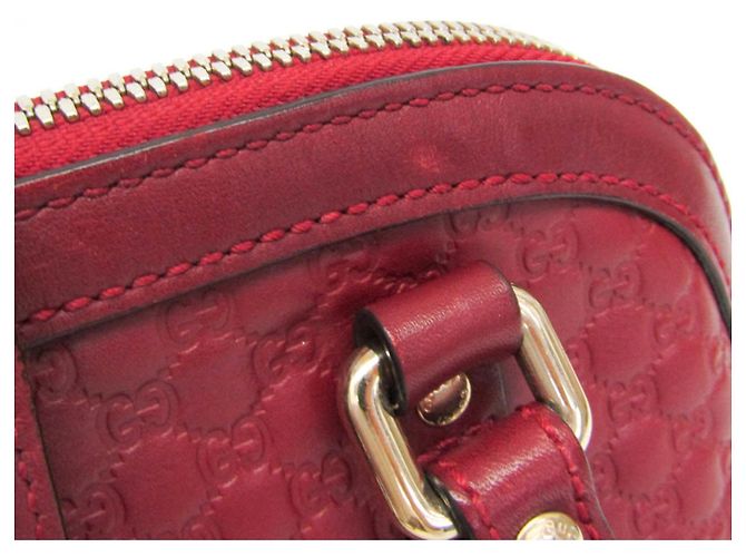 Gucci MicroGuccissima rote Lederhandtasche - Ansicht 10