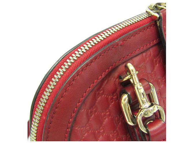 Gucci MicroGuccissima rote Lederhandtasche - Ansicht 11