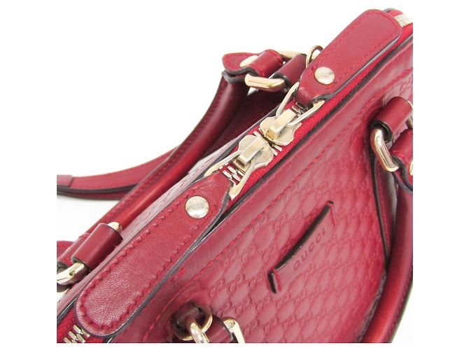 Gucci MicroGuccissima rote Lederhandtasche - Ansicht 12