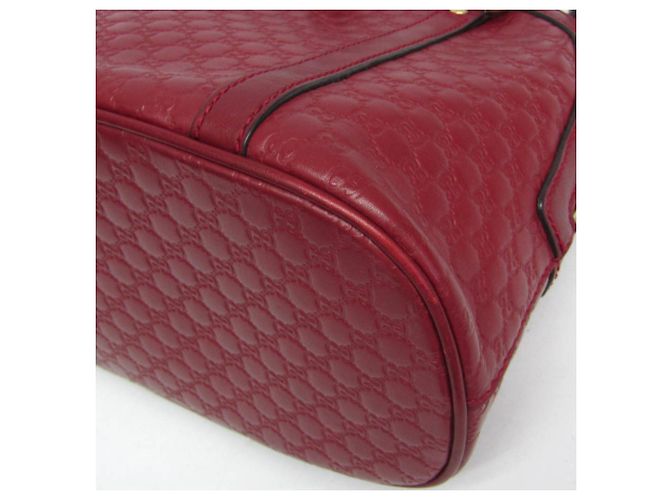 Gucci MicroGuccissima rote Lederhandtasche - Ansicht 5