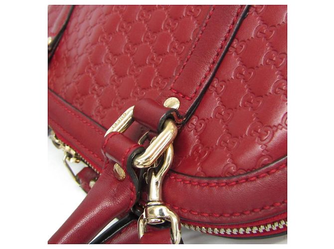 Gucci MicroGuccissima rote Lederhandtasche - Ansicht 7
