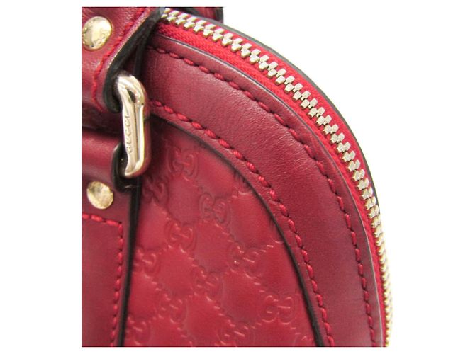 Gucci MicroGuccissima rote Lederhandtasche - Ansicht 9