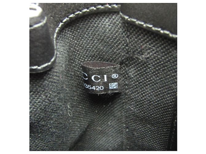 Borsa a mano Gucci GG Supreme e pelle Nero - vista 12