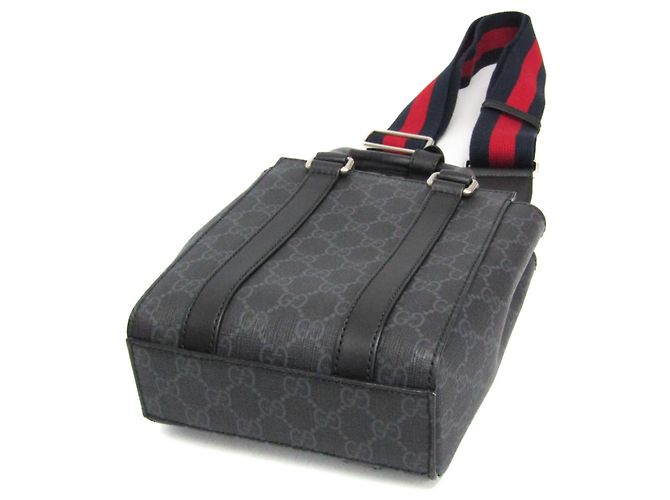 Borsa a mano Gucci GG Supreme e pelle Nero - vista 3