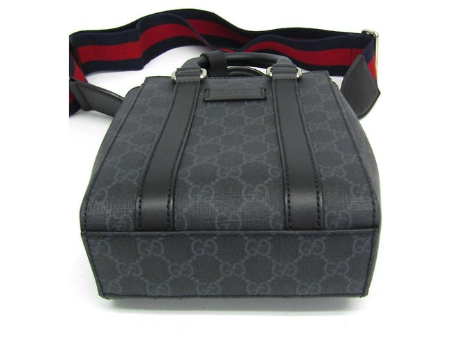 Borsa a mano Gucci GG Supreme e pelle Nero - vista 5