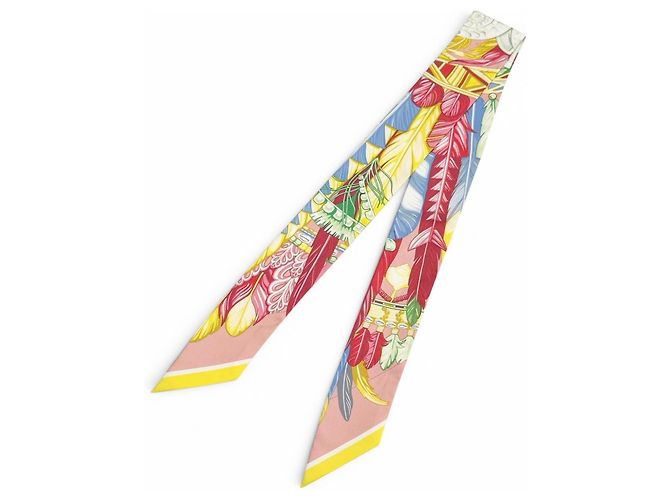 Hermès Foulard HERMES Twilly Danse Pacifique Blu - vista 3