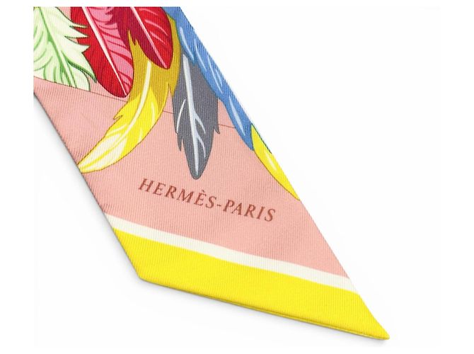 Hermès Foulard HERMES Twilly Danse Pacifique Blu - vista 4