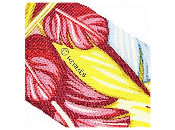 Hermès Foulard HERMES Twilly Danse Pacifique Blu - vista 5