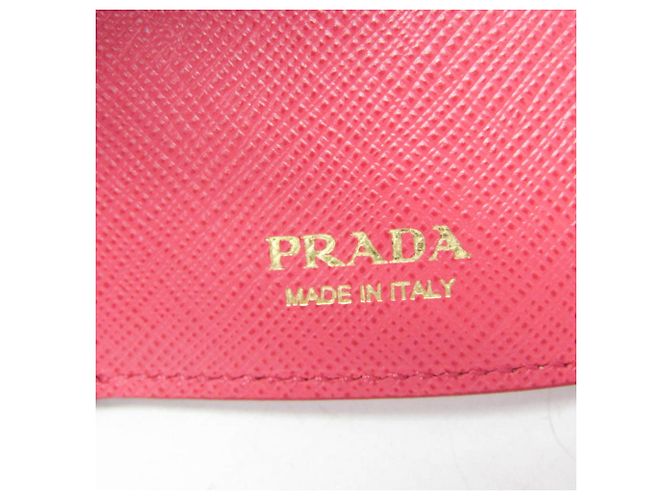Prada Saffiano rosa Leder Geldbörse Pink - Ansicht 11