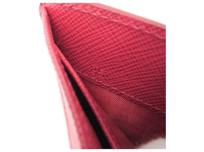 Prada Saffiano rosa Leder Geldbörse Pink - Ansicht 12