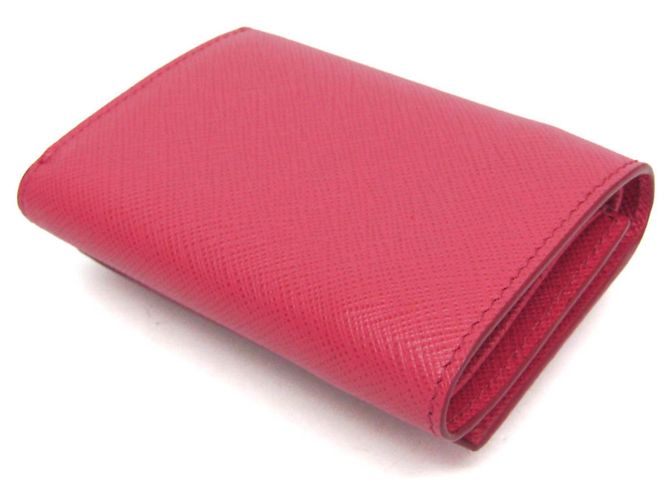 Prada Saffiano rosa Leder Geldbörse Pink - Ansicht 3