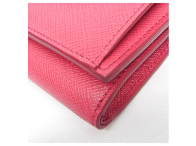 Prada Saffiano rosa Leder Geldbörse Pink - Ansicht 6