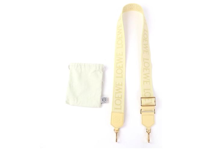 Cintura a spalla in pelle con logo Anagram Loewe Giallo - vista 2