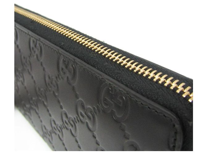 Portafoglio lungo con zip rotonda Guccissima Interlocking G di Gucci Nero - vista 7