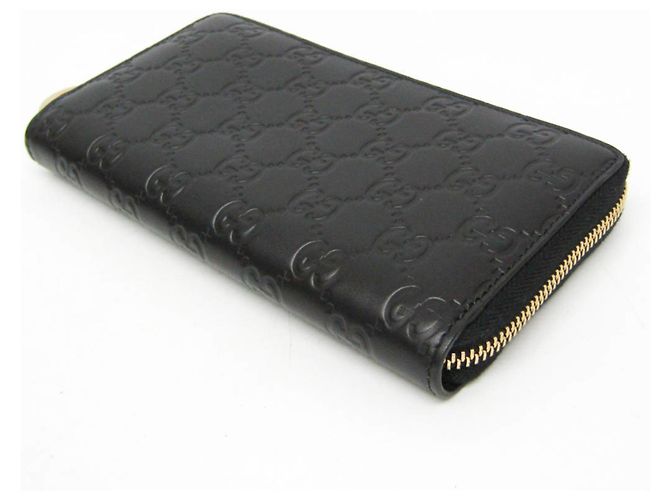 Portafoglio lungo con zip rotonda Guccissima Interlocking G di Gucci Nero - vista 8