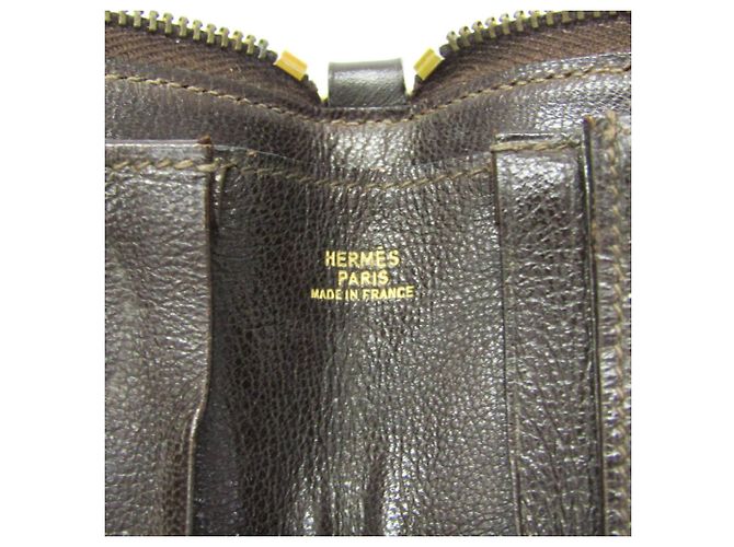 Hermès Charlie Reisetasche Lang Wallet Dunkelbraun - Ansicht 20