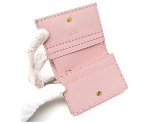 Mini billetera de papel Gucci 391446 Rosa - vista 3