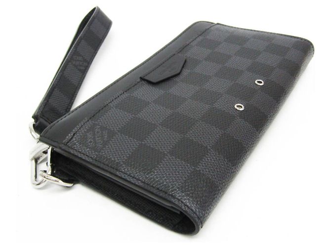 Louis Vuitton Damier Graphite Zippy Dragon Long Wallet Black - view 5