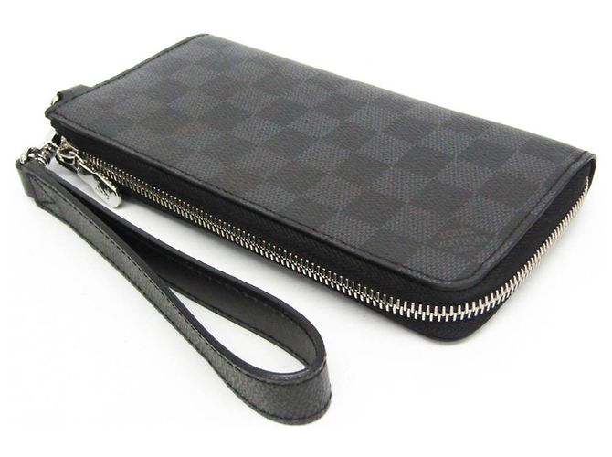 Louis Vuitton Damier Graphite Zippy Dragon Long Wallet Black - view 7