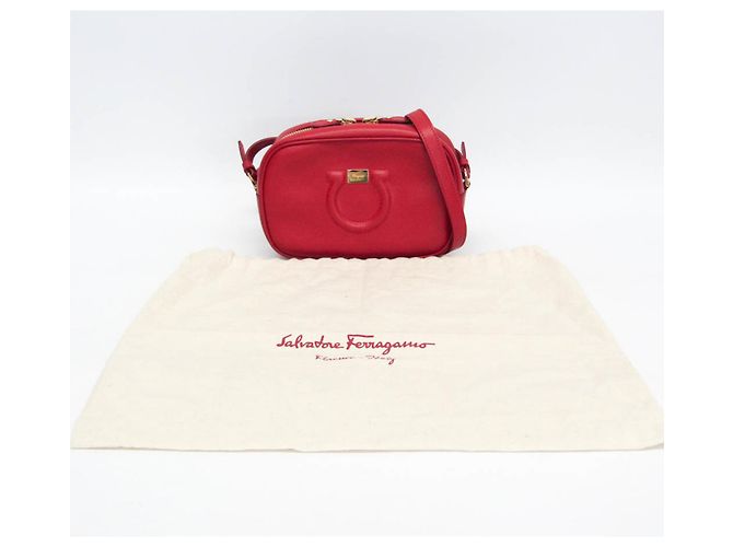 Borsa a Spalla Gancini AB-21 H006 di Salvatore Ferragamo Rosso - vista 2