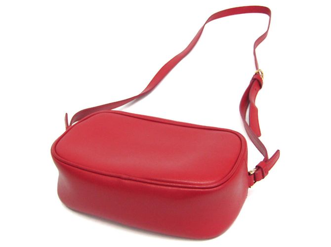 Borsa a Spalla Gancini AB-21 H006 di Salvatore Ferragamo Rosso - vista 3