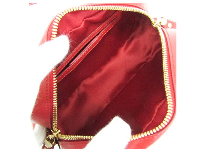 Borsa a Spalla Gancini AB-21 H006 di Salvatore Ferragamo Rosso - vista 4