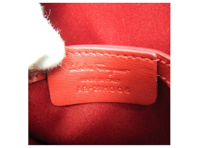 Borsa a Spalla Gancini AB-21 H006 di Salvatore Ferragamo Rosso - vista 9