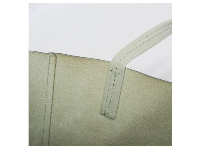 Céline Celine Cabas PICCOLO VERTICALE 176163 Borsa a Spalla in Pelle da Donna Rosso Verde chiaro - vista 12