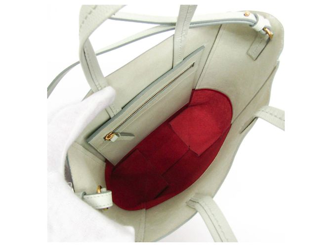 Céline Celine Cabas PICCOLO VERTICALE 176163 Borsa a Spalla in Pelle da Donna Rosso Verde chiaro - vista 4