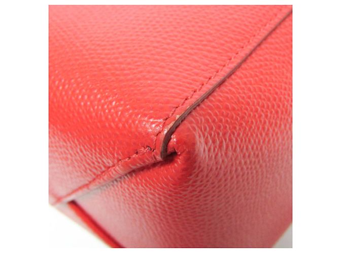 Céline Celine Cabas PICCOLO VERTICALE 176163 Borsa a Spalla in Pelle da Donna Rosso Verde chiaro - vista 5