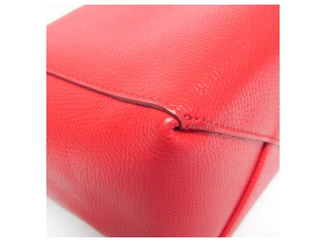 Céline Celine Cabas PICCOLO VERTICALE 176163 Borsa a Spalla in Pelle da Donna Rosso Verde chiaro - vista 6
