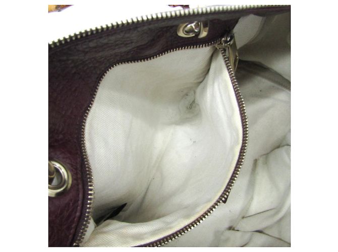Borsa in pelle da donna Gucci Bamboo 353124 Bordò - vista 16