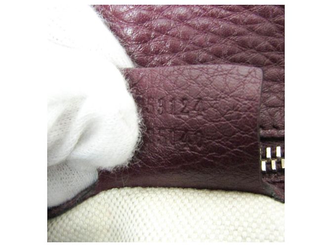 Borsa in pelle da donna Gucci Bamboo 353124 Bordò - vista 19