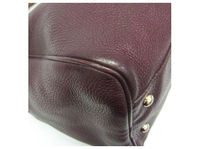 Borsa in pelle da donna Gucci Bamboo 353124 Bordò - vista 4