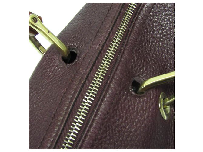 Borsa in pelle da donna Gucci Bamboo 353124 Bordò - vista 7